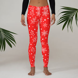 Red Christmas Leggings