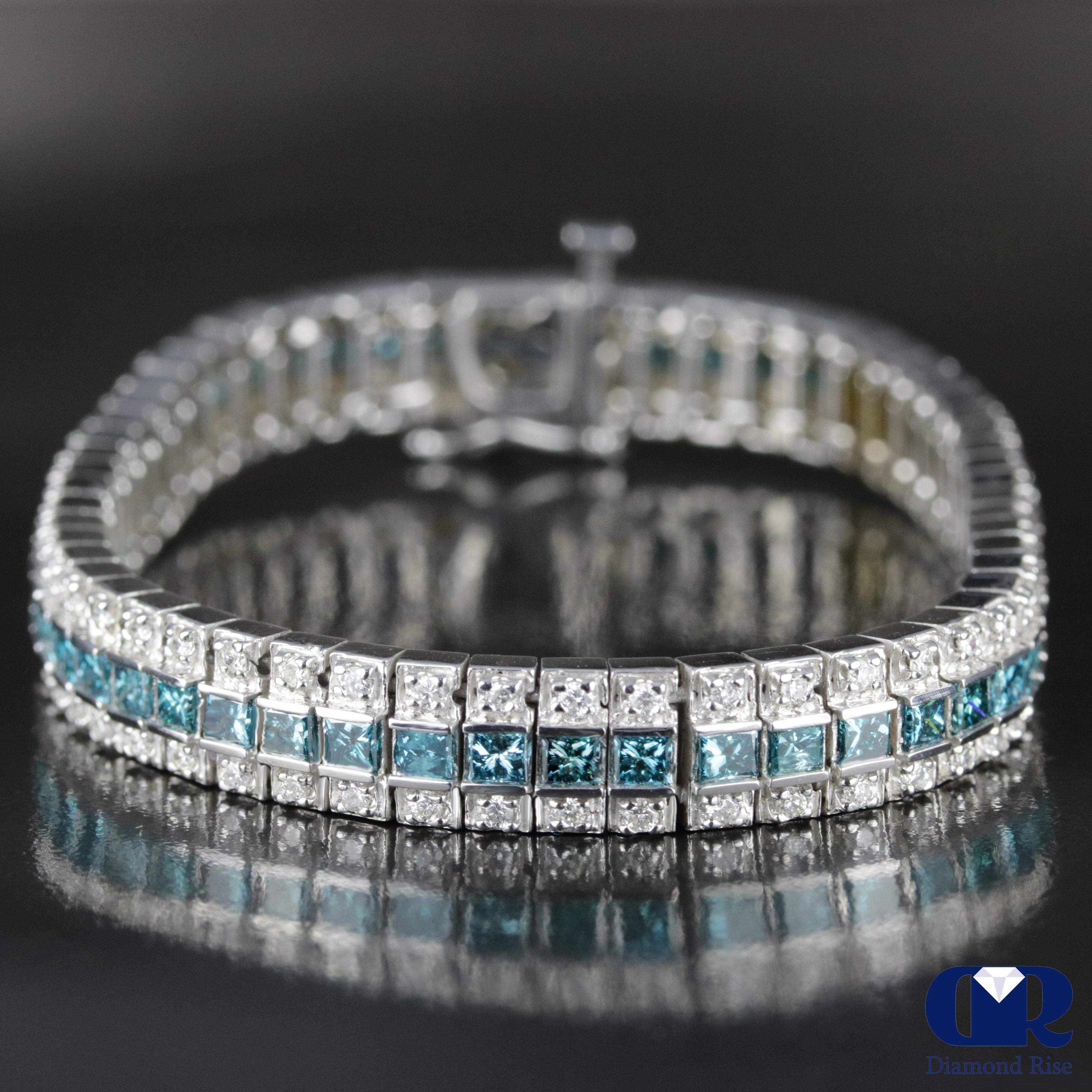 Princess Cut Diamond Two Row Bracelet