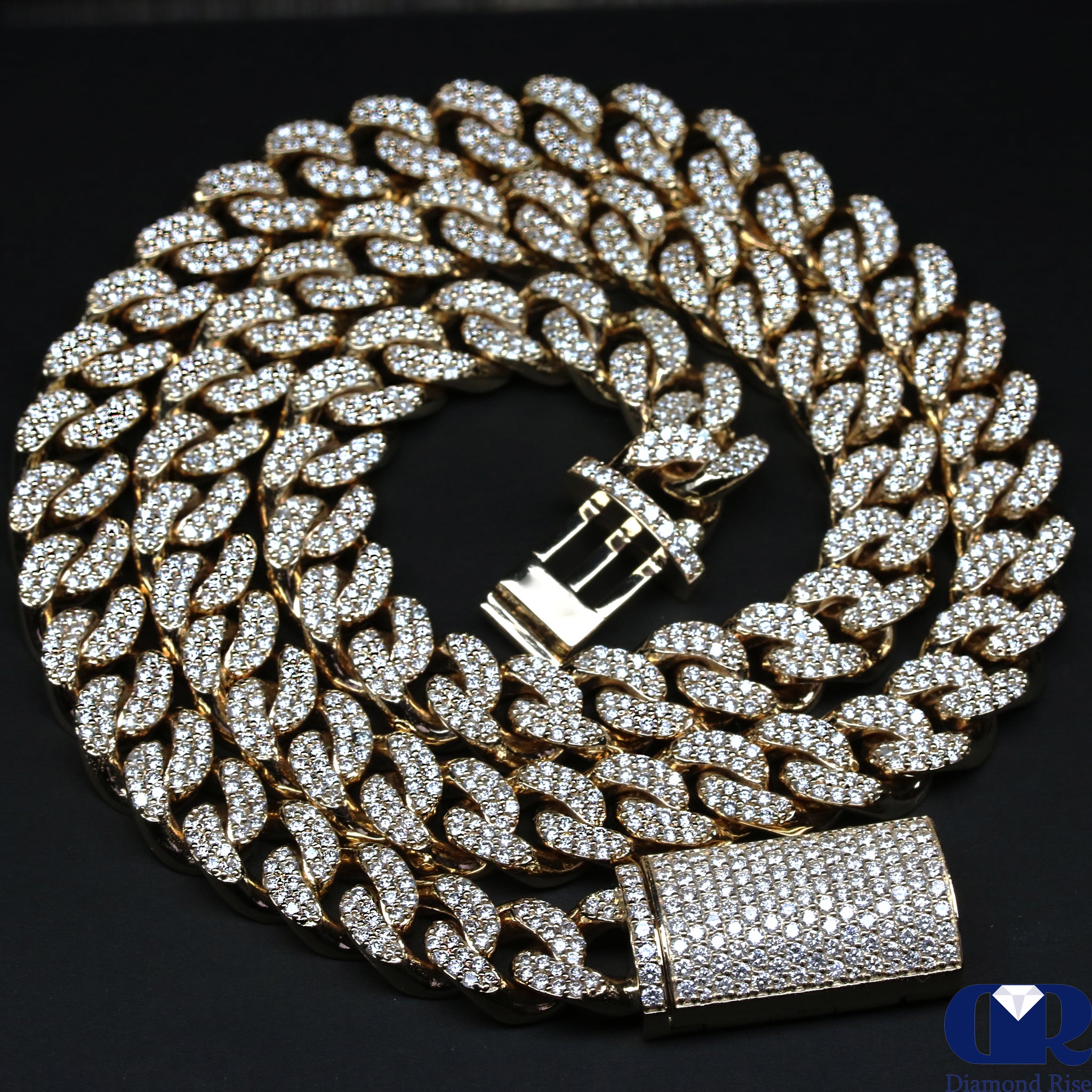 14k Yellow Gold Diamond Miami Cuban Link Chain 20 12mm 2170 Ct 3196