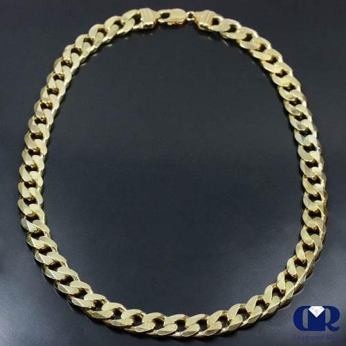 20" Men's 14K Yellow Gold Cuban Chain Necklace 13 mm