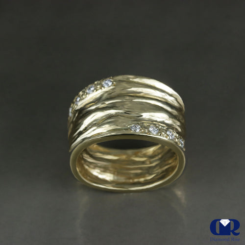 Handmade Diamond Ring In 10K Gold