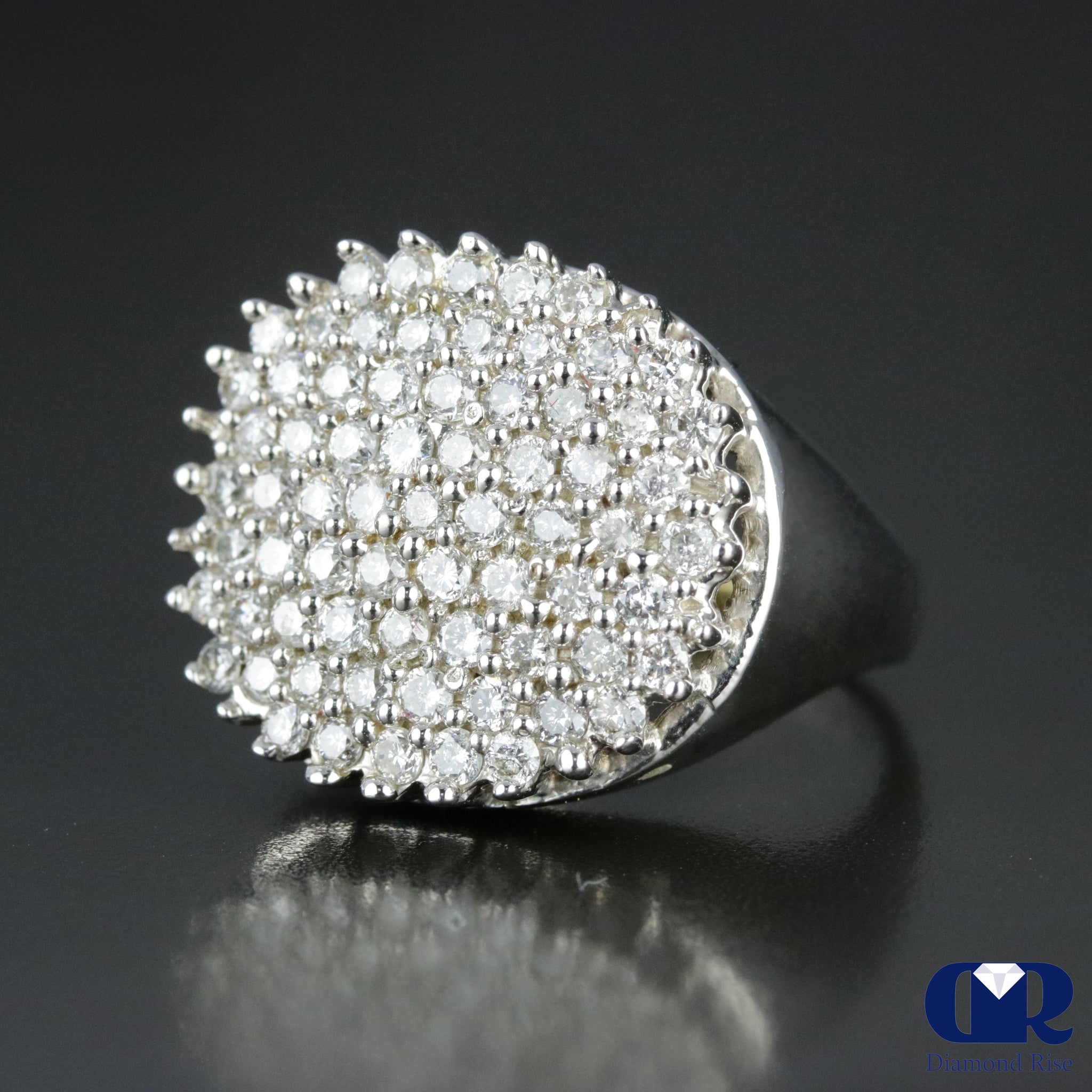 Women's Large Diamond Cocktail Ring 