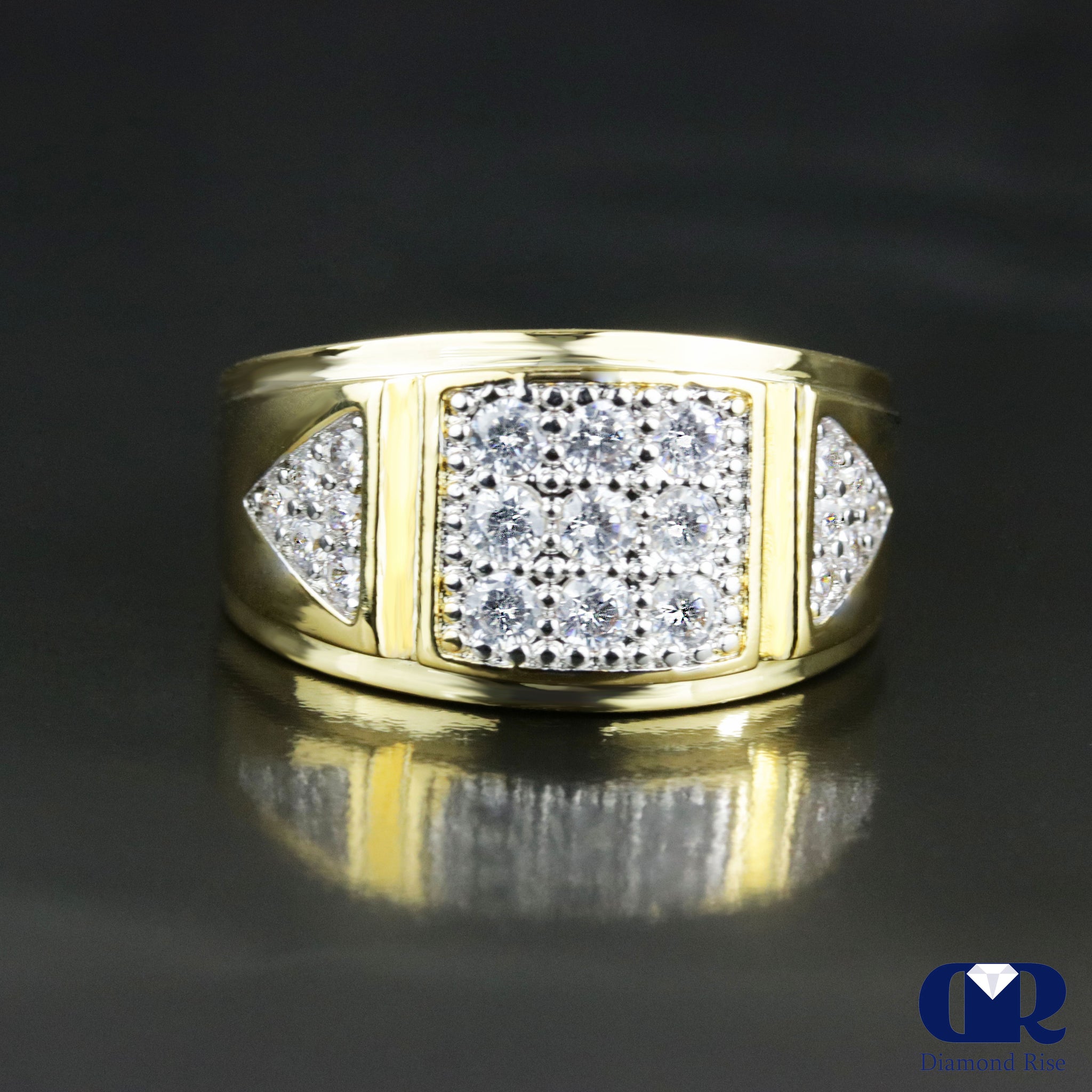 Men's 14K Gold Diamond Pinky Ring - Diamond Rise Jewelry