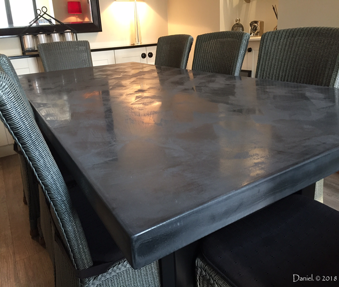 Charcoal Polished Concrete Dining Table – Daniel Polished Concrete