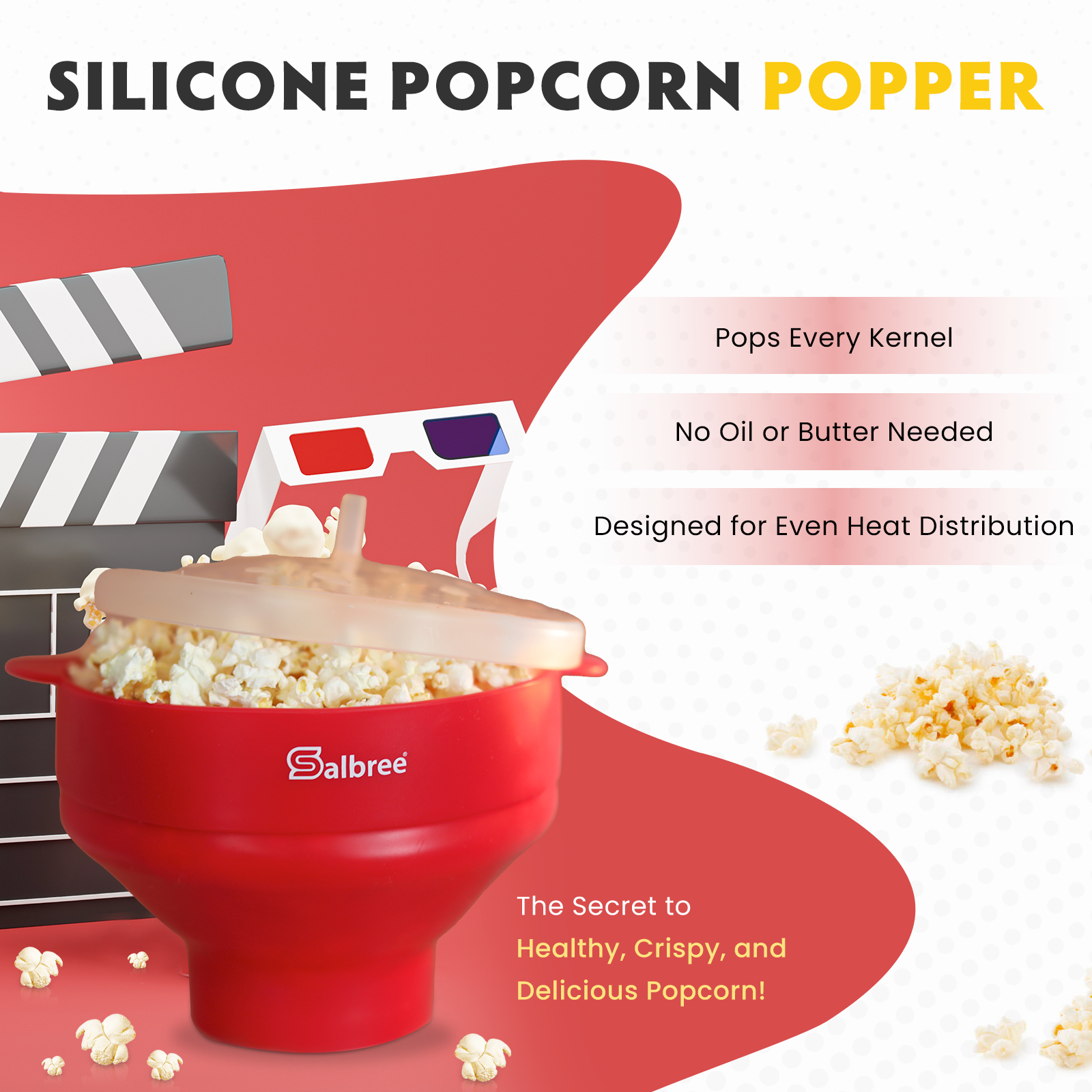 Popcorn Popper White - salbree.com