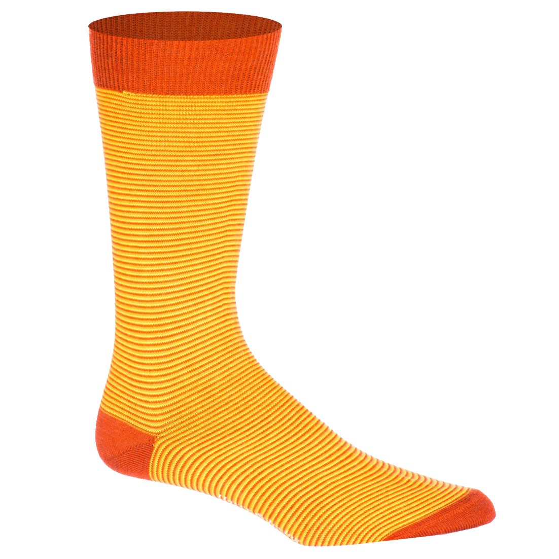 Bresciani Yellow Hairline Stripe Mens Socks - Large (10.5-12)