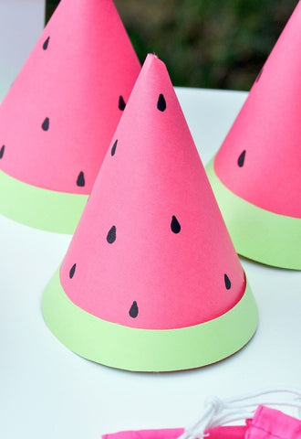 Watermelon Party Hat DIY Tutorial