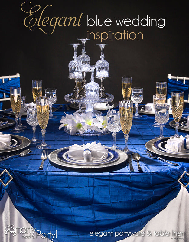 royal blue and silver wedding