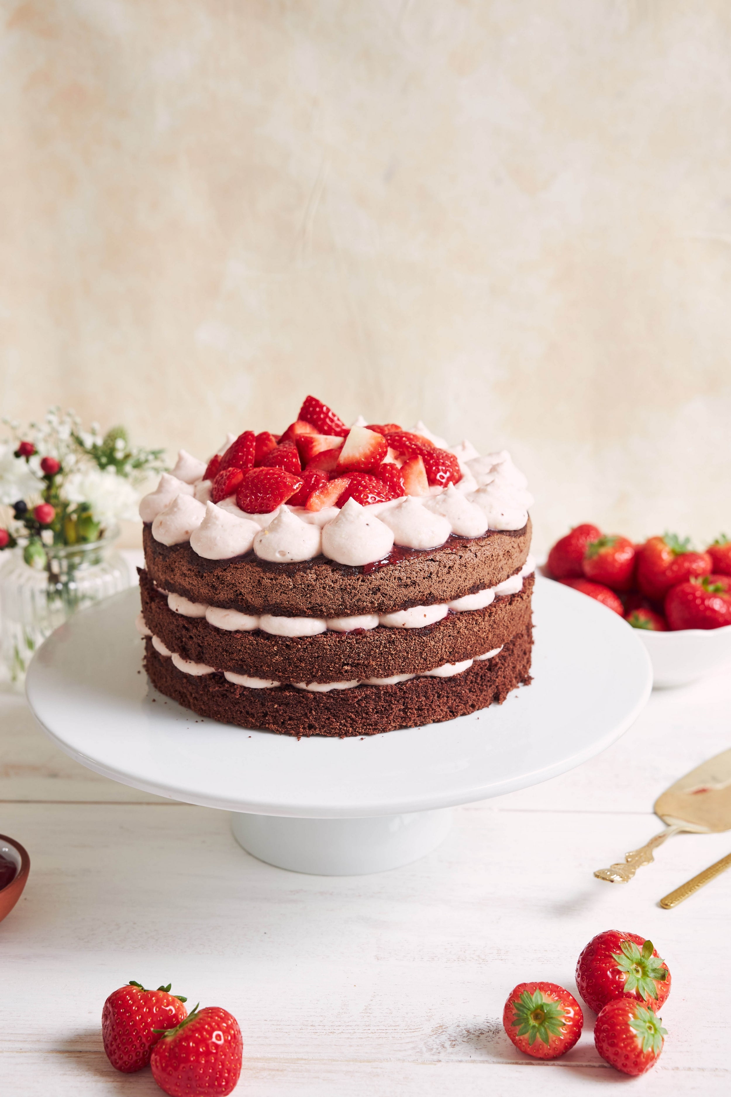 Easy Strawberry Shortcake Cake (made with cake mix!)