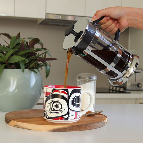 Coffee Mug - Matriarch Bear by Morgan Asoyuf-White Mug-Native Northwest-[best gift from bc cnada]-[best coffee mugs]-[perfect employee gift]-All The Good Things From BC