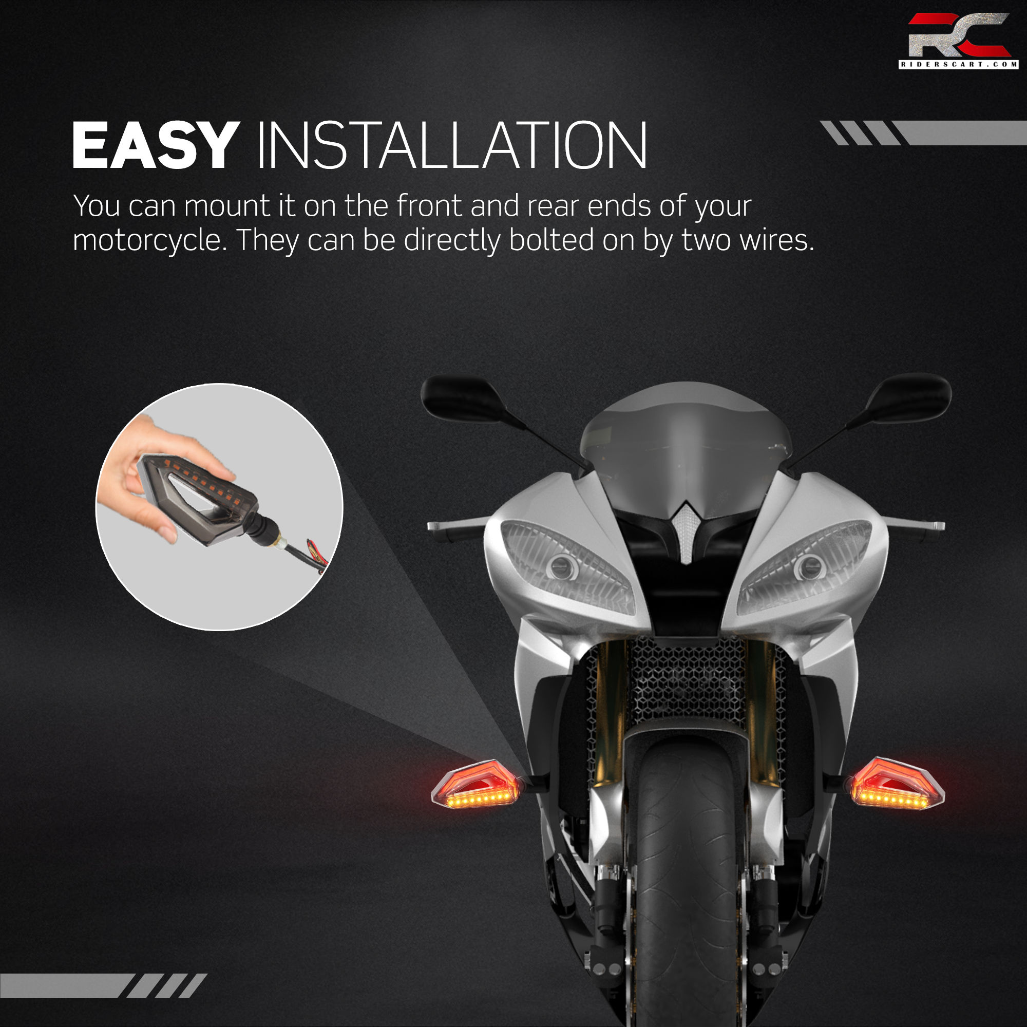 led side indicators for bike