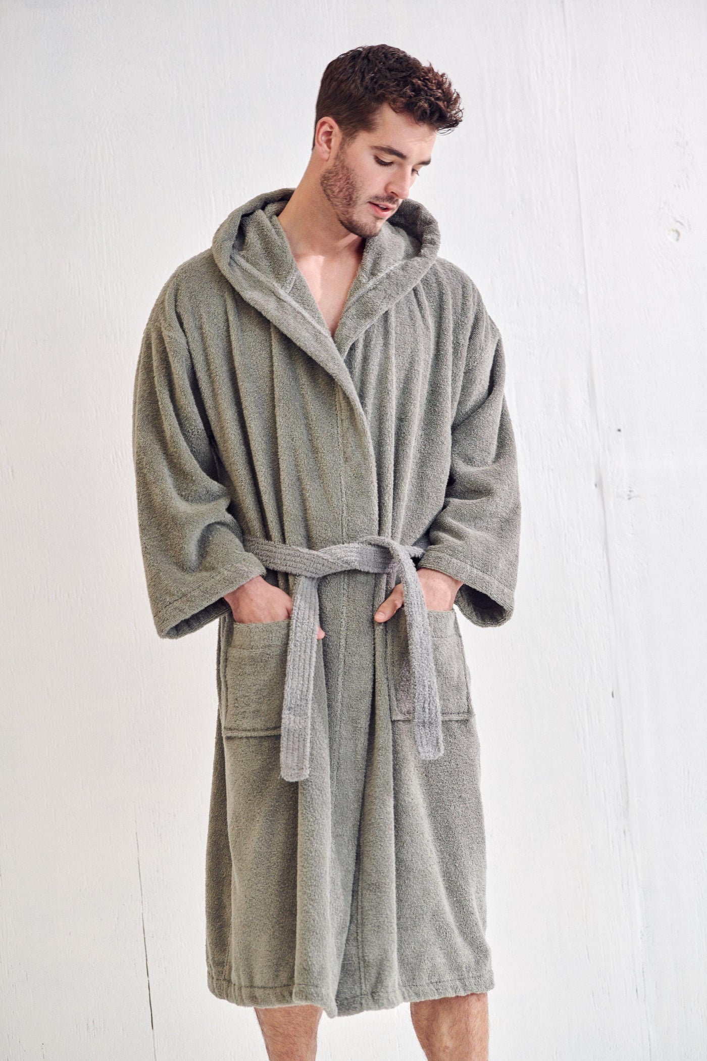 Mens Hooded Bathrobe Mens Robe With Hood Robesnmore 2111