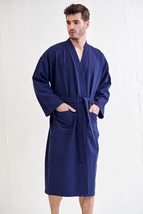 Men's Spa Bathrobe, Navy, Wholesale Bathrobes, Spa Robes, Kids Robes ...