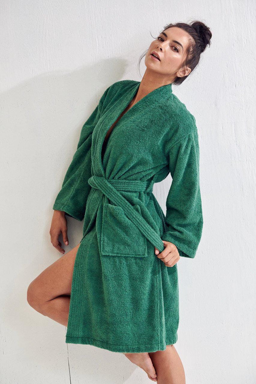 Download Women's Terry Green Bathrobe, Kimono Style, Wholesale ...