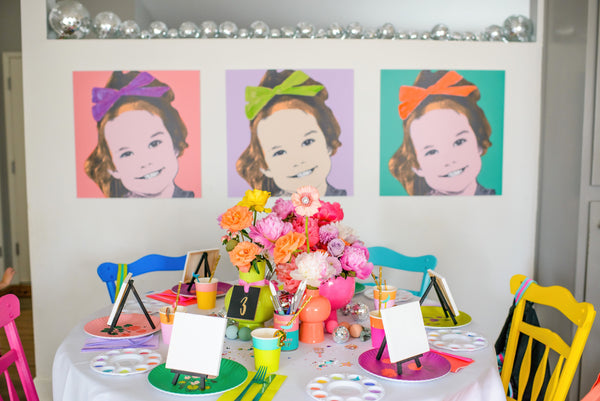 ellie-and-piper-birthday-party-inspo-childrens-kids-andy-warhol-painting-arts-and-crafts