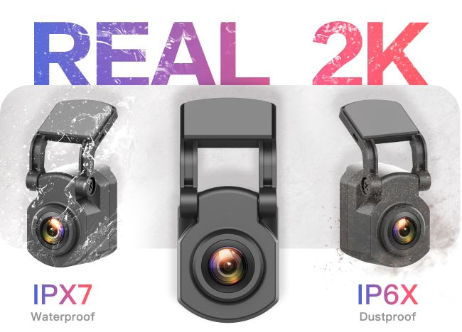 R1 rear camera records 2K video and IP67 waterproof level