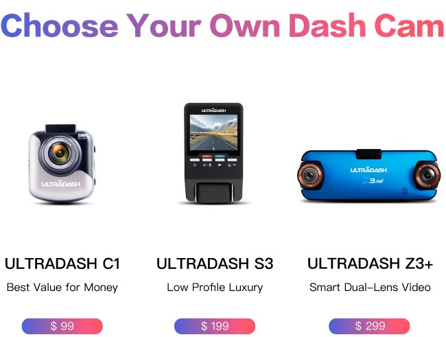 UltraDash Z3+ (Standard) - Dual Lens Dash Cam – Cansonic Dash Cam