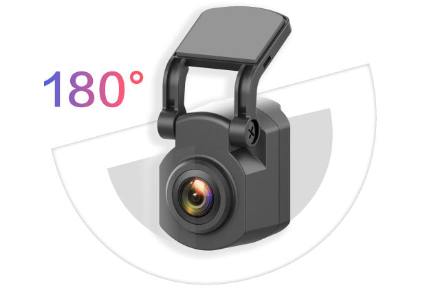 R1 rear camera can rotate 180 degrees up and down.