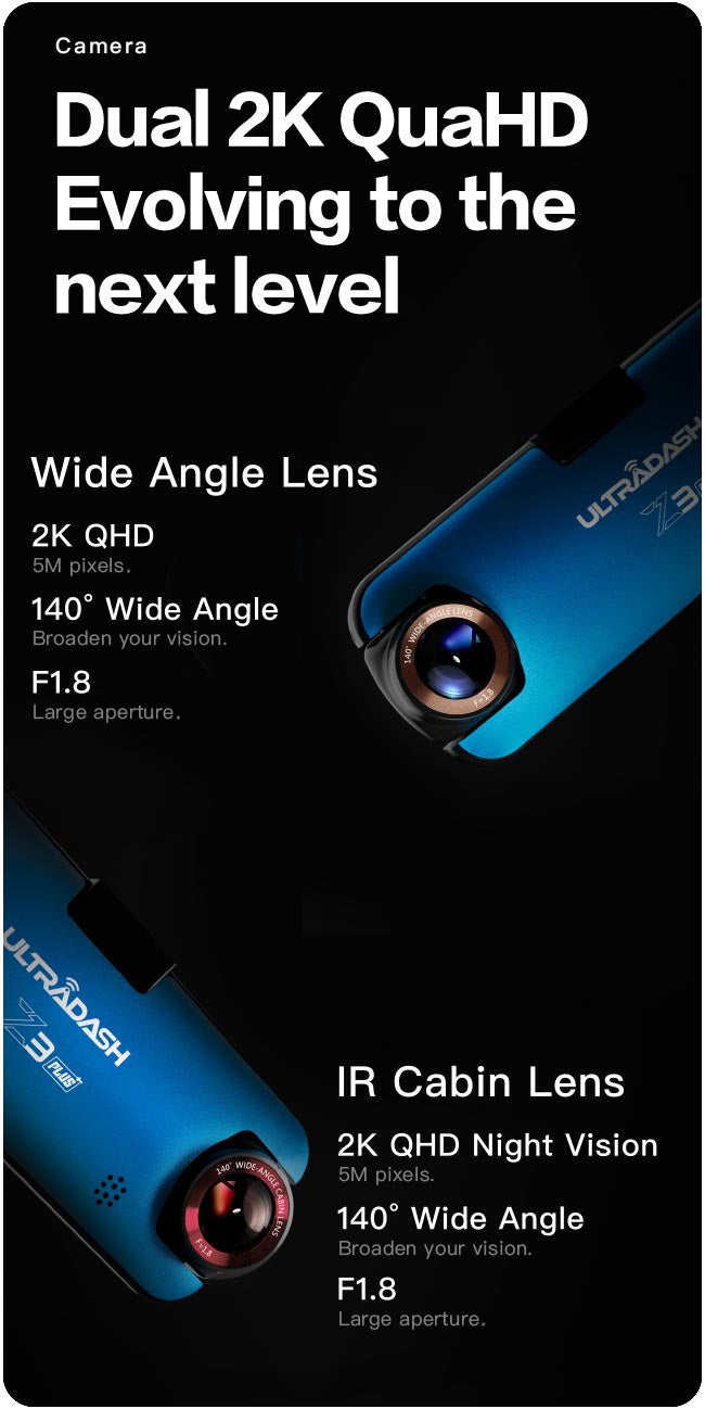 Z3+ dual lens dash camera introduction
