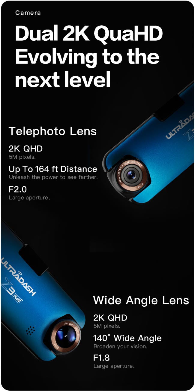 Z3+ dual lens dash camera introduction