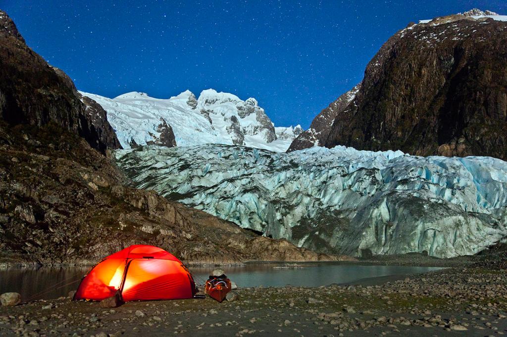 bernal glacier, camping, sea kayak, adventure, patagonia, photography