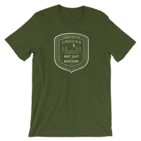 Oregon Born - "Get Out and Explore 3" - Short-Sleeve Unisex T-Shirt - Oregon Born