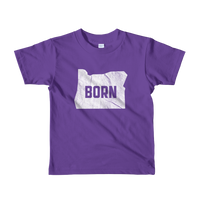 Oregon Born - "Born" - Short Sleeve Kids T-Shirt - Oregon Born