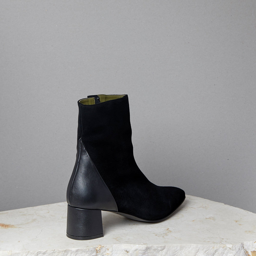 leather and suede boots womens