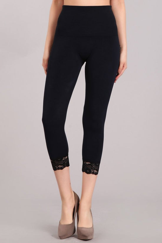 B2370US Capri/Short Control Top Solid Leggings – Twist Boutique