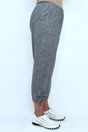 C44938 Cropped Pants with Ties at Hem - Twist Boutique