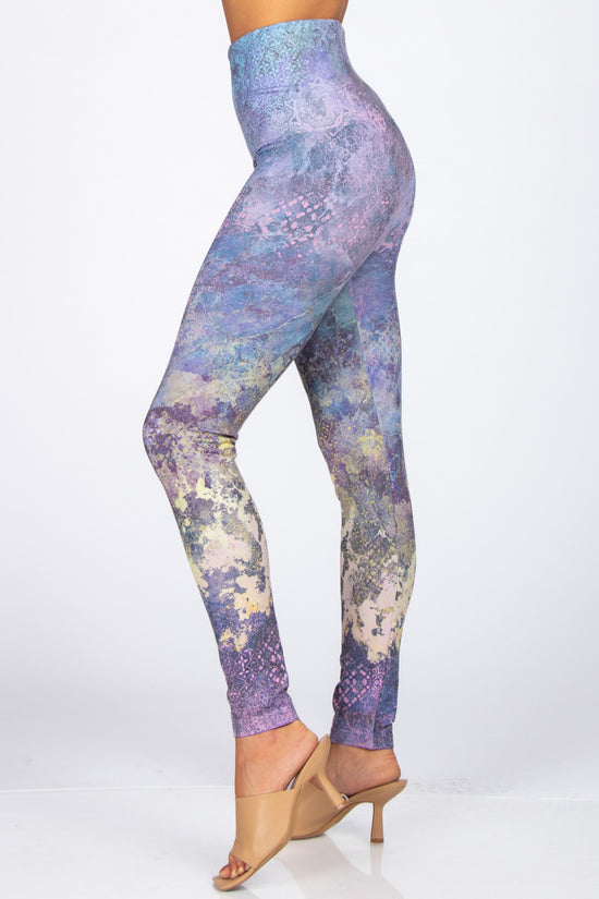 Neon Tie Dye Marble High Wasted / Yoga Leggings 