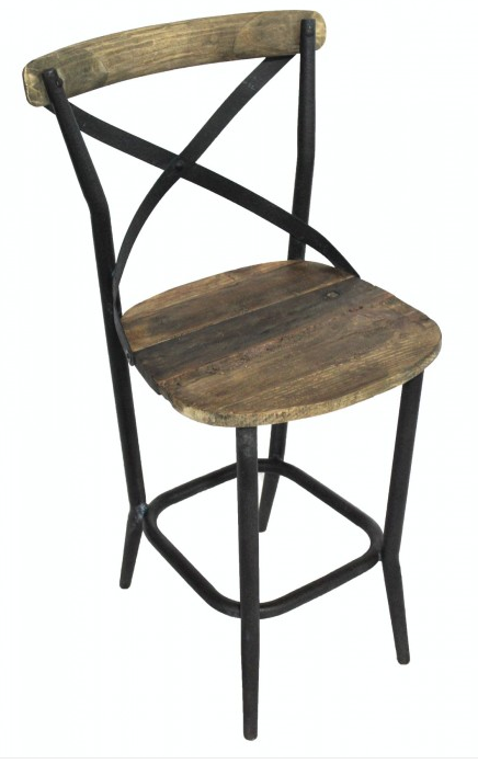 Iron X Back Counter Height Bar Stool Denio S Furniture