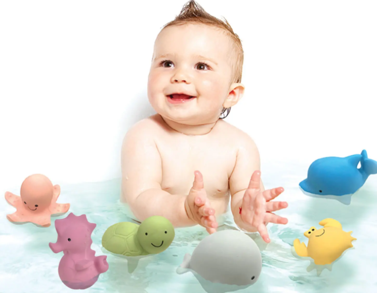 Natural Rubber Bath Toy for Babies ⏐ Eco Friendly Baby Bath Toy – Tikiri  Toys USA