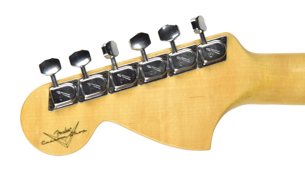 The back of the Headstock on a Fender Custom Shop 1969 Stratocaster Journeyman Relic
