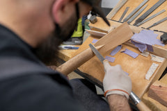 Martin Custom Shop shaping necks by hand