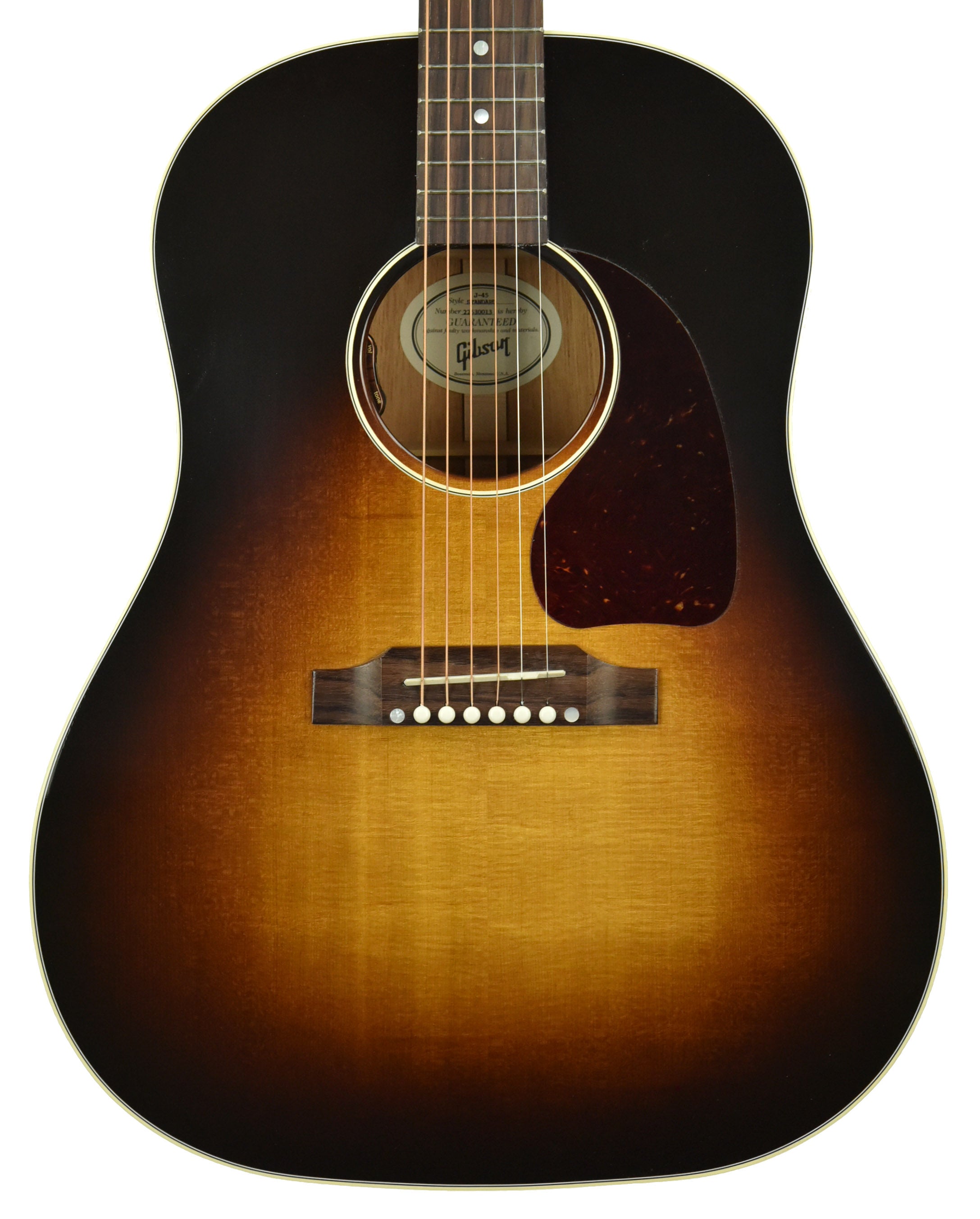 Gibson J 45 Standard Acoustic Electric Guitar In Vintage Sunburst The Music Gallery