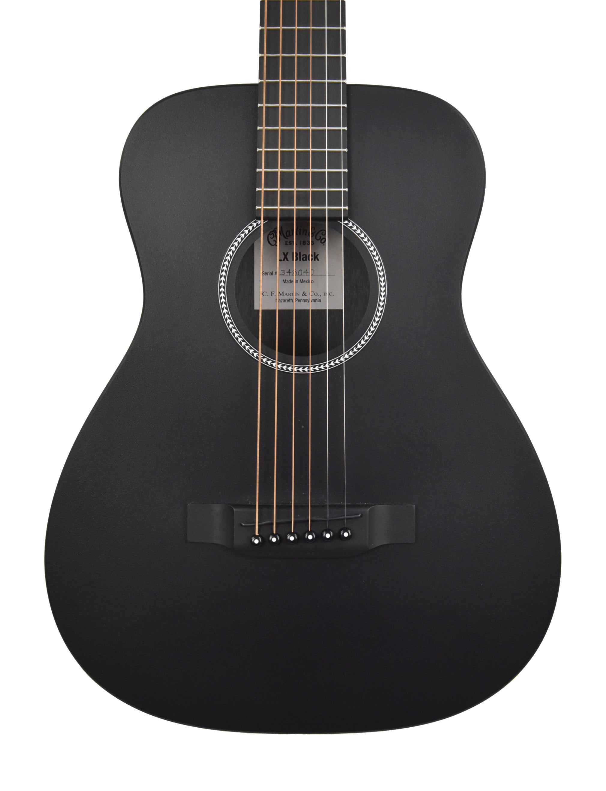 martin lx black acoustic guitar