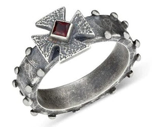 ruby maltese cross ring strength in virtue ring