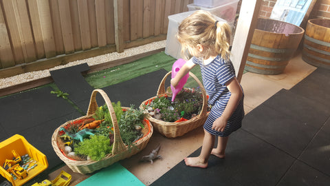 early childhood outdoor play gardening ideas