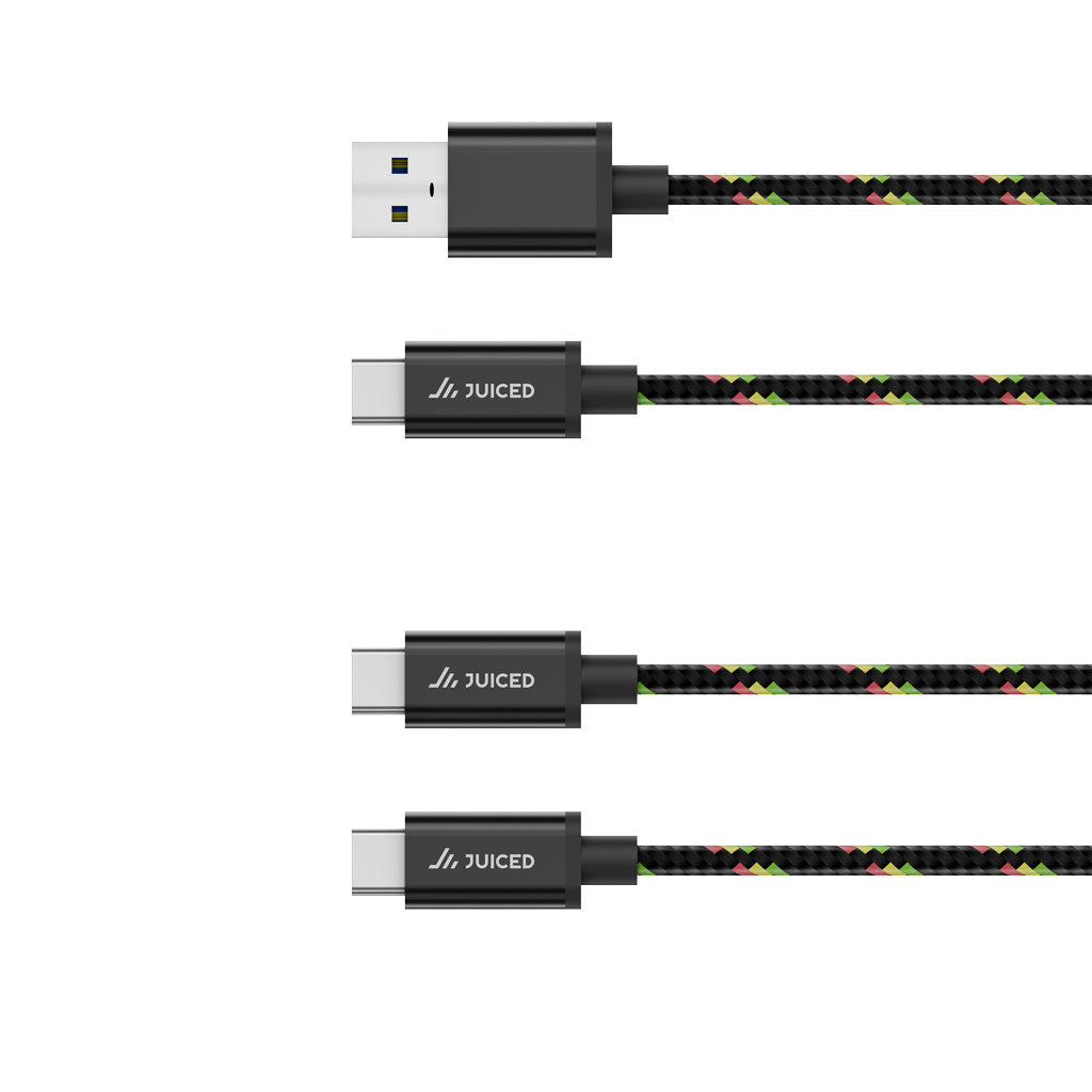 Câble USB 3.2 Gen 2 charge rapide USB-C vers USB-A métallisé