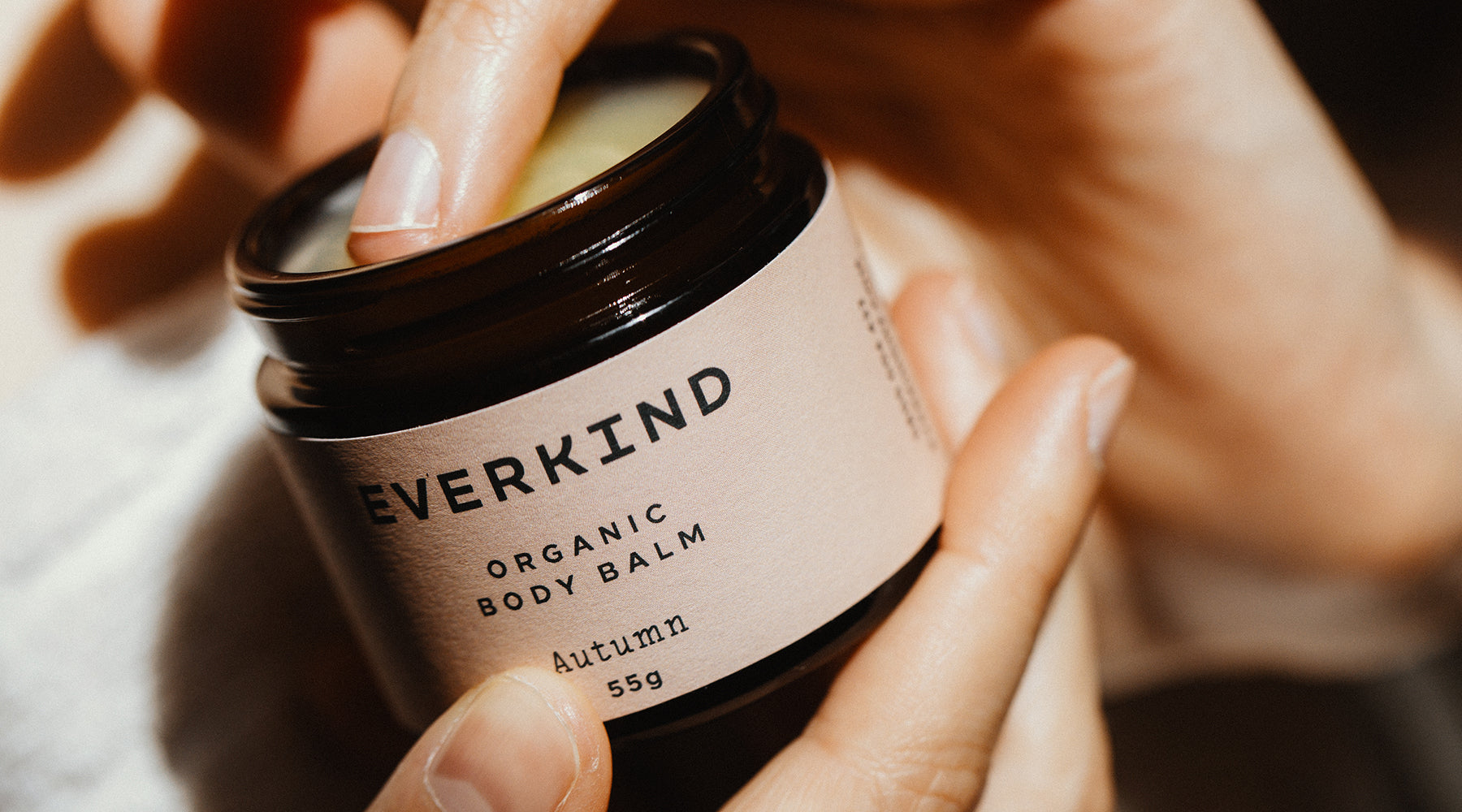 Photo of Everkind Fine Fragrance Body Balm Autumn scent. You can enjoy caring by nature.