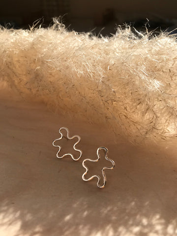 squigg earrings in sterling silver