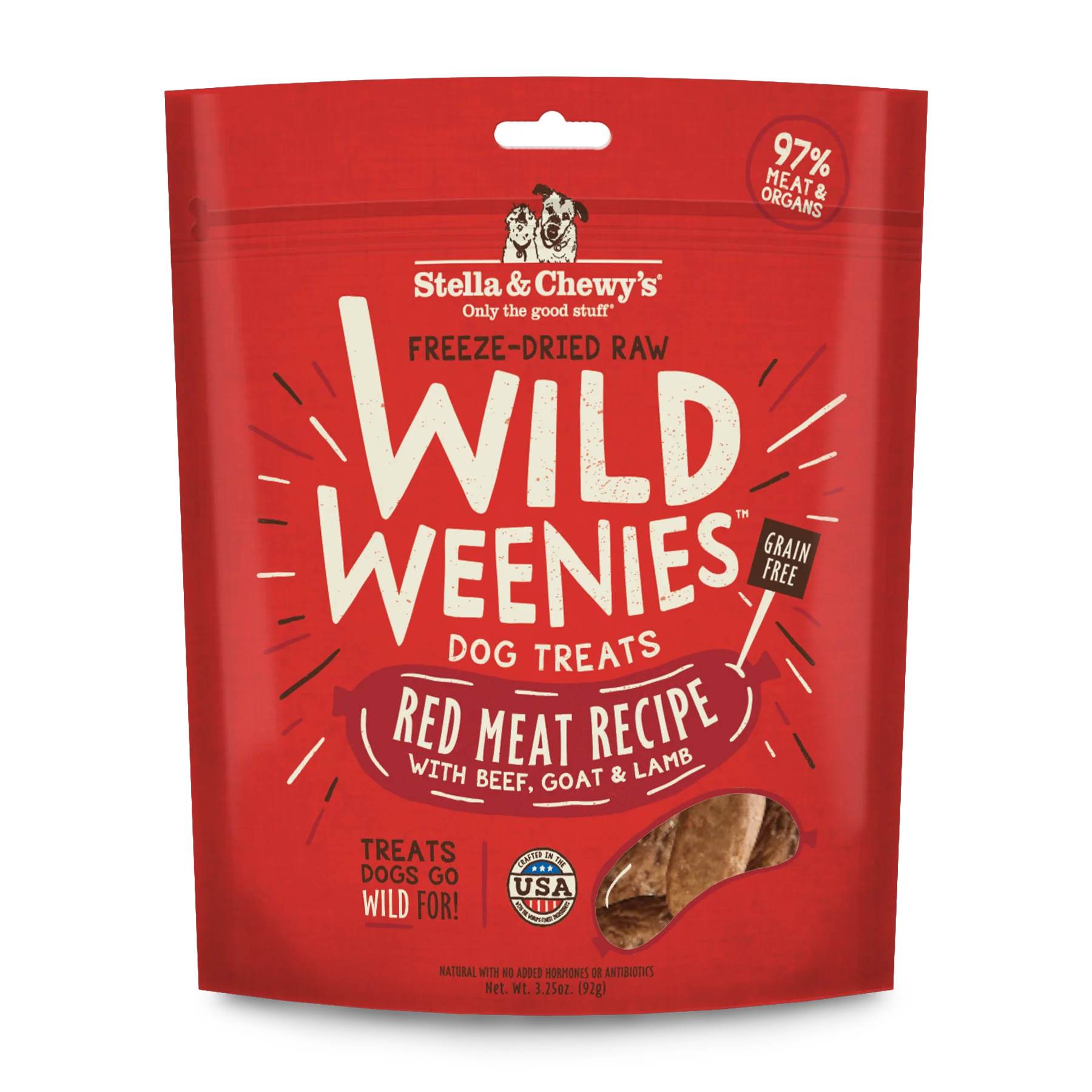 Stella & Chewy's Red Meat Wild Weenies Freeze Dried Treats for Dogs 3.25 oz.