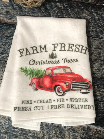 Christmas Kitchen Towels Buffalo Check Plaid Dish Towels Winter Truck Hand  Towels Farmhouse Tea Towels Housewarming Gifts Christmas Decoration for  Kitchen Holiday Xmas