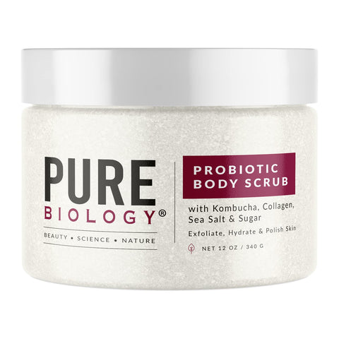 pure biology probiotic body scrub