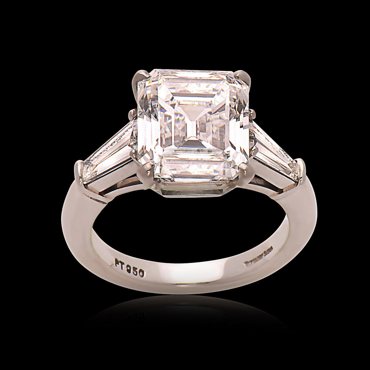  Tiffany  Co  5 92 Carat Emerald Cut Diamond Platinum 