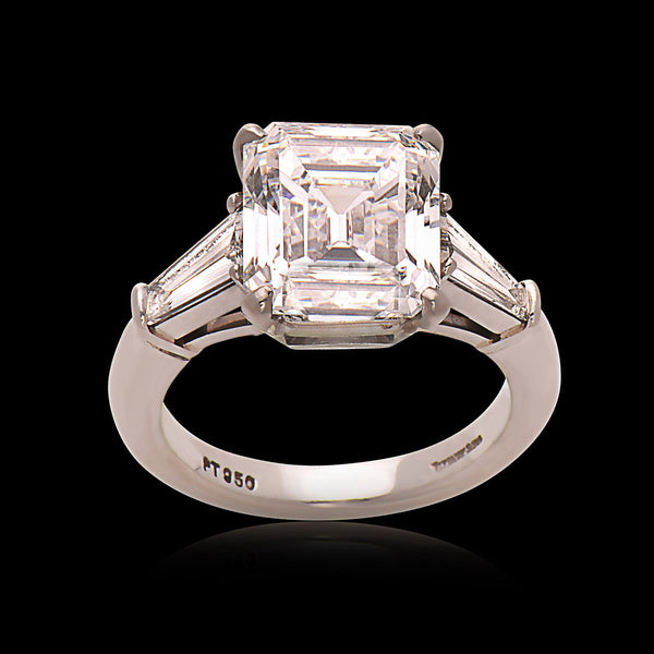 Tiffany And Co 592 Carat Emerald Cut Diamond Platinum Engagement Ring Fereshteh Broumand Inc 2046