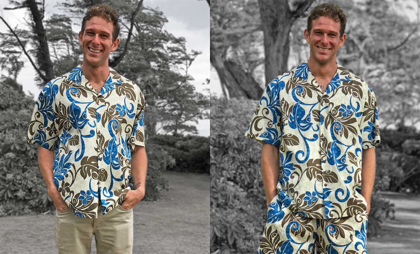 guy hawaiian outfit