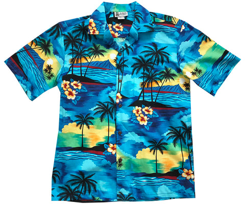 Diamond Head Dusk Hawaiian Shirt by Aloha Republic