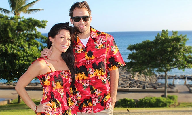 Diamond Head Sunset Matching Hawaiian Shirts And Dresses